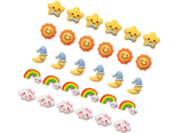 Lifkome Tachinhas Para Quadros Decorativas, Com Figuras de Lua, Sol e Nuvem, 30 Peças de Resina para Fixar Notas