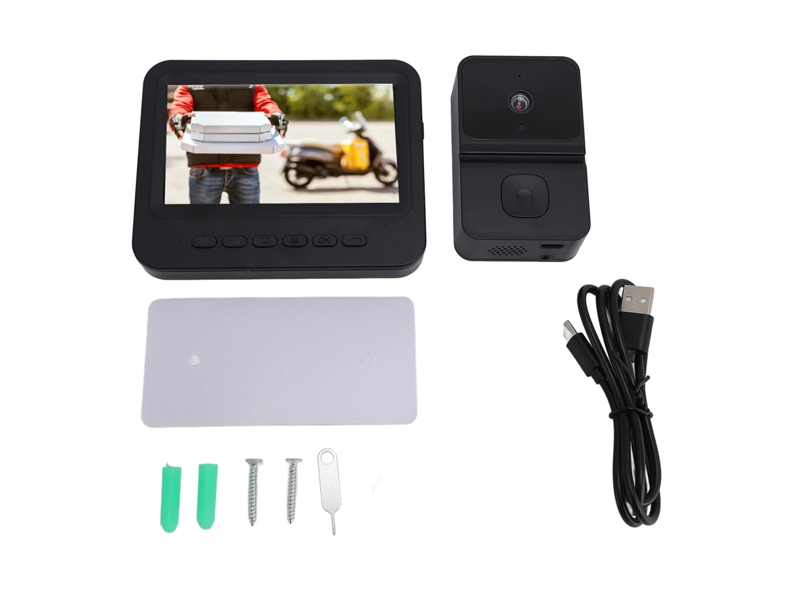 Video Doorbell System 4.3 Inch Display Screen 1080p Doorbell Camera 2 Way Voice Ip66 Outdoor Water Proof LAXISCREED
