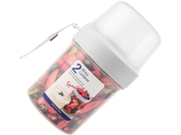 Lancheira Bento De Camada Dupla 310 560ml Pp Branca