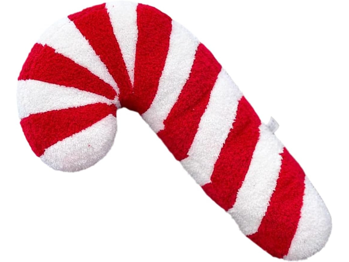 Almofada De Natal Macia E Fofa Em Pelúcia Com Formato De Bengala Doce, Decoração De Festa, Manta