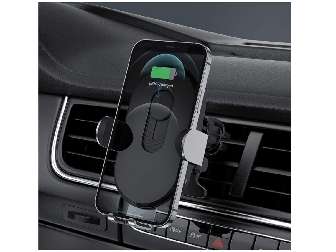 Carregador Carro Sem Carregamento Rápido Último Chip Fixação YIZHOOD Preto