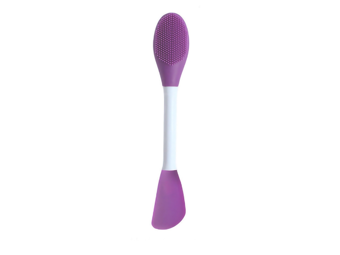 Pincel E Aplicador De Máscara Facial De Dois Pontos Roxo Escuro