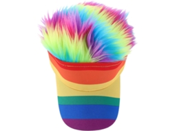 Boné De Beisebol Com Extensão De Cabelo Arco-íris, Tamanho M