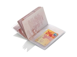 Porta-passaporte Transparente Com Bolsos