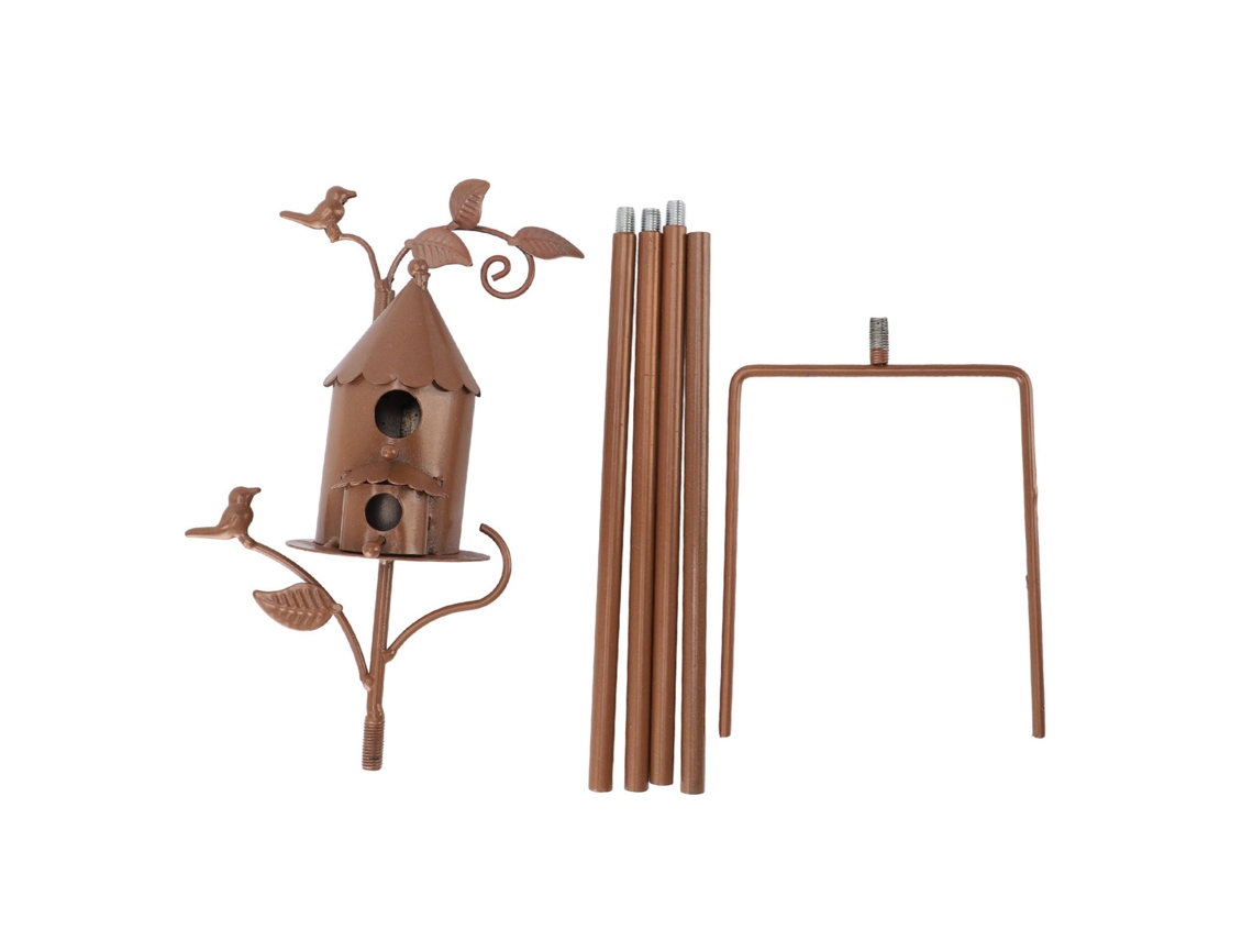 Casa de Pássaros de Metal Exclusiva com Estaca para Jardim