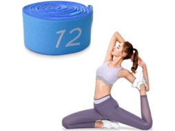Faixa Elástica de Resistência AQUAFORGE com 12 Anéis 135x4 cm 4 cm para Ioga, Pilates, Alongamento, Academia e Dança