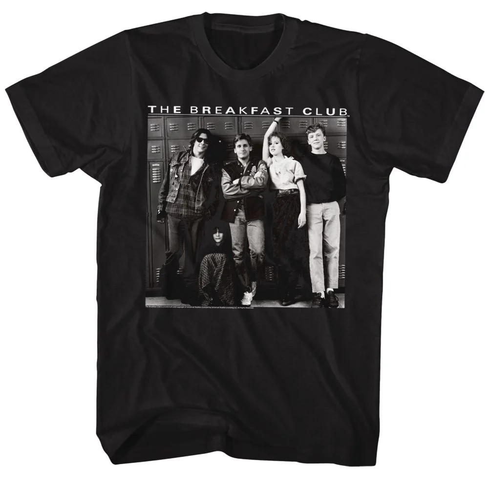Unisex Adult T-shirt Rockinstone Breakfast Club Movie Bw Black Sizes