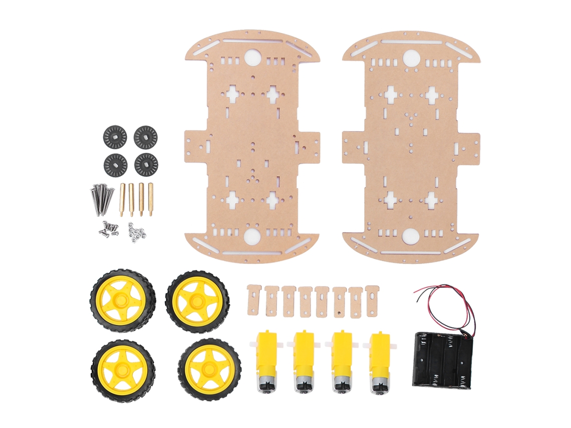 Kit De Rodas 4wd Laxiscreed Para Carrinho Rc Com Controlo Remoto E Regulação De Velocidade