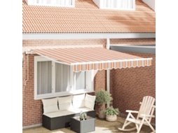 Vidaxl Toldo Retrátil Multicolor 300 X 250 Cm Tecido E Alumínio