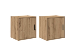 Vidaxl Armários De Parede Para Garagem 2 Pcs Derivados De Madeira