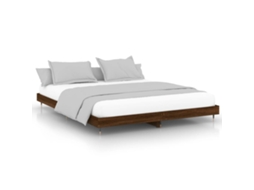 Bed Frame, Bed Frames Vidaxl Marrom Madeira Processada (120 X 200 Cm)