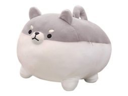 2026-linjou Peluche De Perro Shiba Inu Suave Almohada Brinquedo De Peluche Presente Para Crianças Meninas E Meninos (cinza, 40cm)