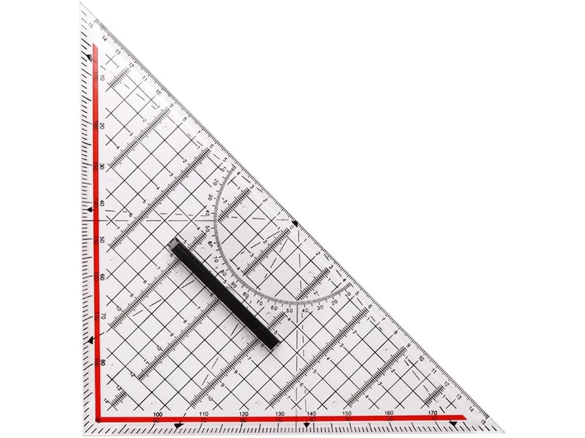 Régua Triangular Para Desenho, Régua Multifuncional Para Desenho Com Cabo