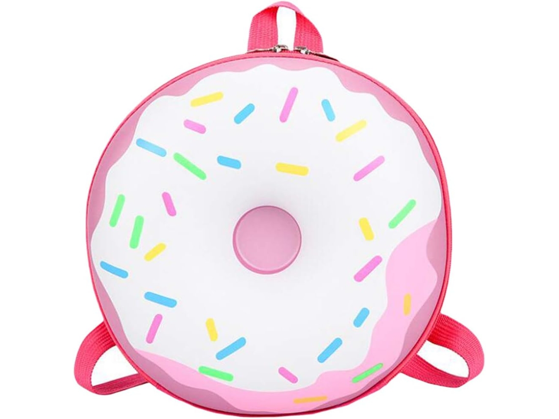Mochila Em Formato De Donut Para Meninos E Meninas, Mochila Portátil Com Bolso.