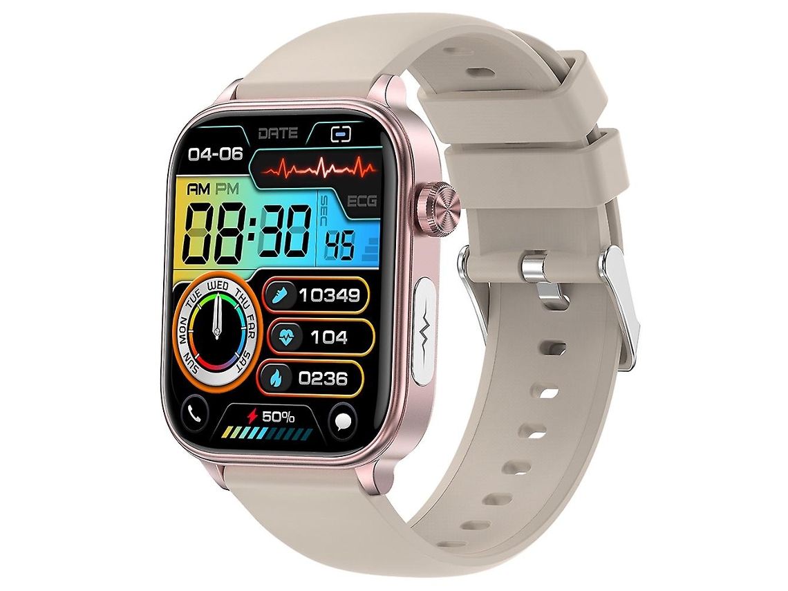 Relógio inteligente ET570 de 1,96 polegadas com chamadas Bluetooth, ECG, rastreador de condicionamento físico e pulseira de silicone para bicicleta elétrica