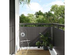 Vidaxl Tela De Varanda 300x80 Cm Vime Pe Antracite