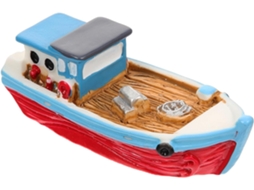 Ornamento Barco Miniatura Resina Estilo Mediterrâneo Ambiente Romântico Artístico Decoração Escritório Guarda GOKOCO
