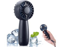 Ventilador Portátil Recarregável De Mão, Mini Ventilador Elétrico Com 3 Velocidades, Azul