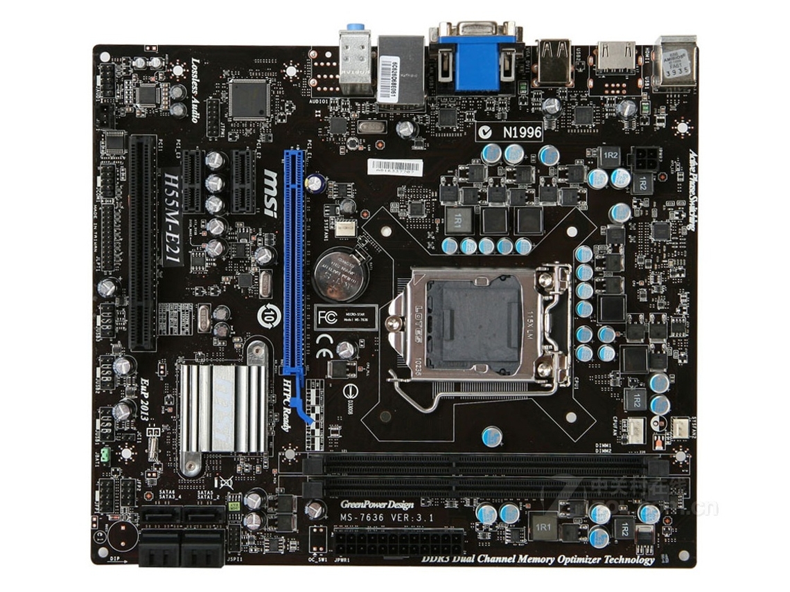 Motherboard MSI H55m e21 (socket Lga 1156 Intel H55 Ddr3 Micro Atx)