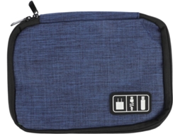 Estojo Organizador Azul Claro Para Cabos Usb E Fones De Ouvido Com Zíper, Ideal Para Viagens. Gokoco