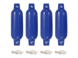 Vidaxl Para-choques Para Barco 4 Pcs Ø 11x40 Cm Pvc Azul