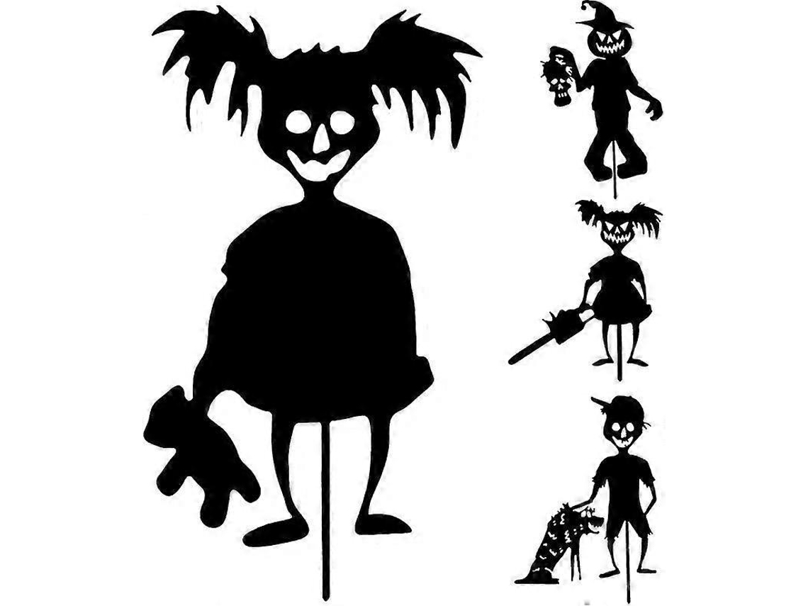 Decorações Externas De Halloween, Placas De Metal Para Jardim Fantasma, Estacas, Decoração Assustadora De Halloween, Decorações Externas. Ly Ebike