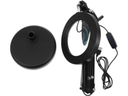 Luminária de Mesa Flexível com Led e Lupa, Ideal para Leitura e Estética, Proteção Ocular e para Unhas, Design Moderno. SFUSHOS
