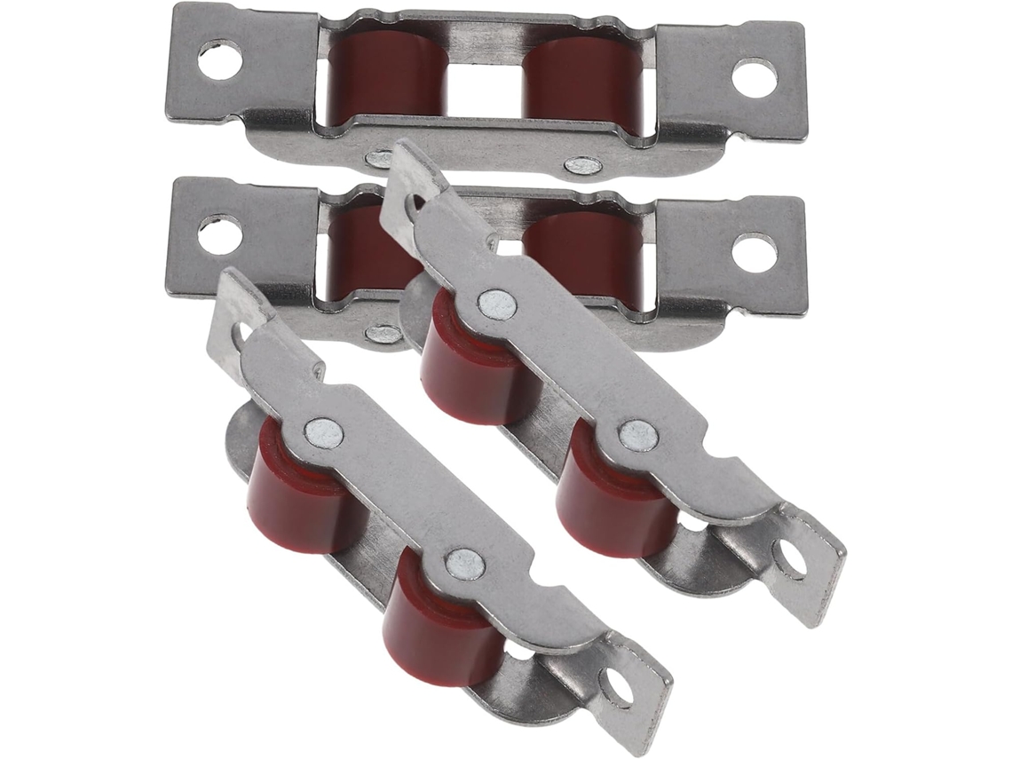 Conjunto De 4 Roletes Para Porta Correr, Em Plástico Reforçado E Aço C