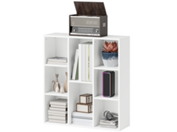 Prateleira de Armazenamento 8 Compartimentos branco 74,3x24x80cm com opções vertical/horizontal | S/MARCA