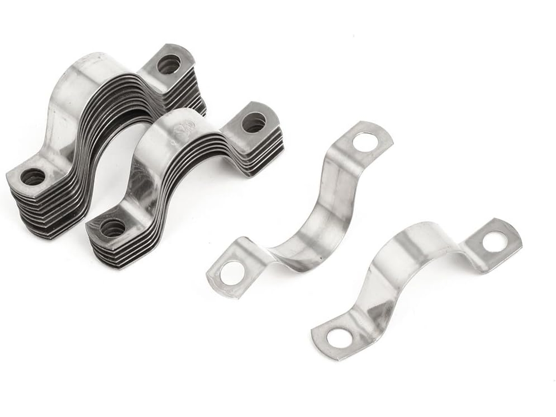 Abraçadeira de Tubo em Forma U Aço Inoxidável 20 Mm, Abraçadeiras Cabo, Fixadores, Peças CHABERLU