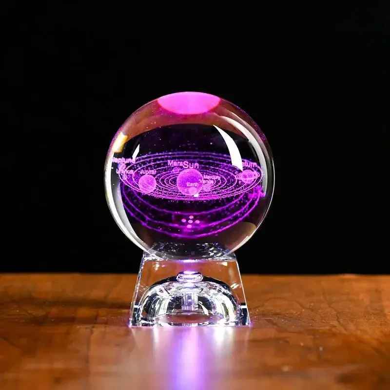 Bola de Cristal Led, Bola de Vidro 3d, Decoração para Casa, Enfeite para Presente de Dia Dos Namorados. MDUG