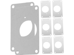 Kit Com 8 Placas De Aço Para Reparo Suportes Fixação Portas Fácil