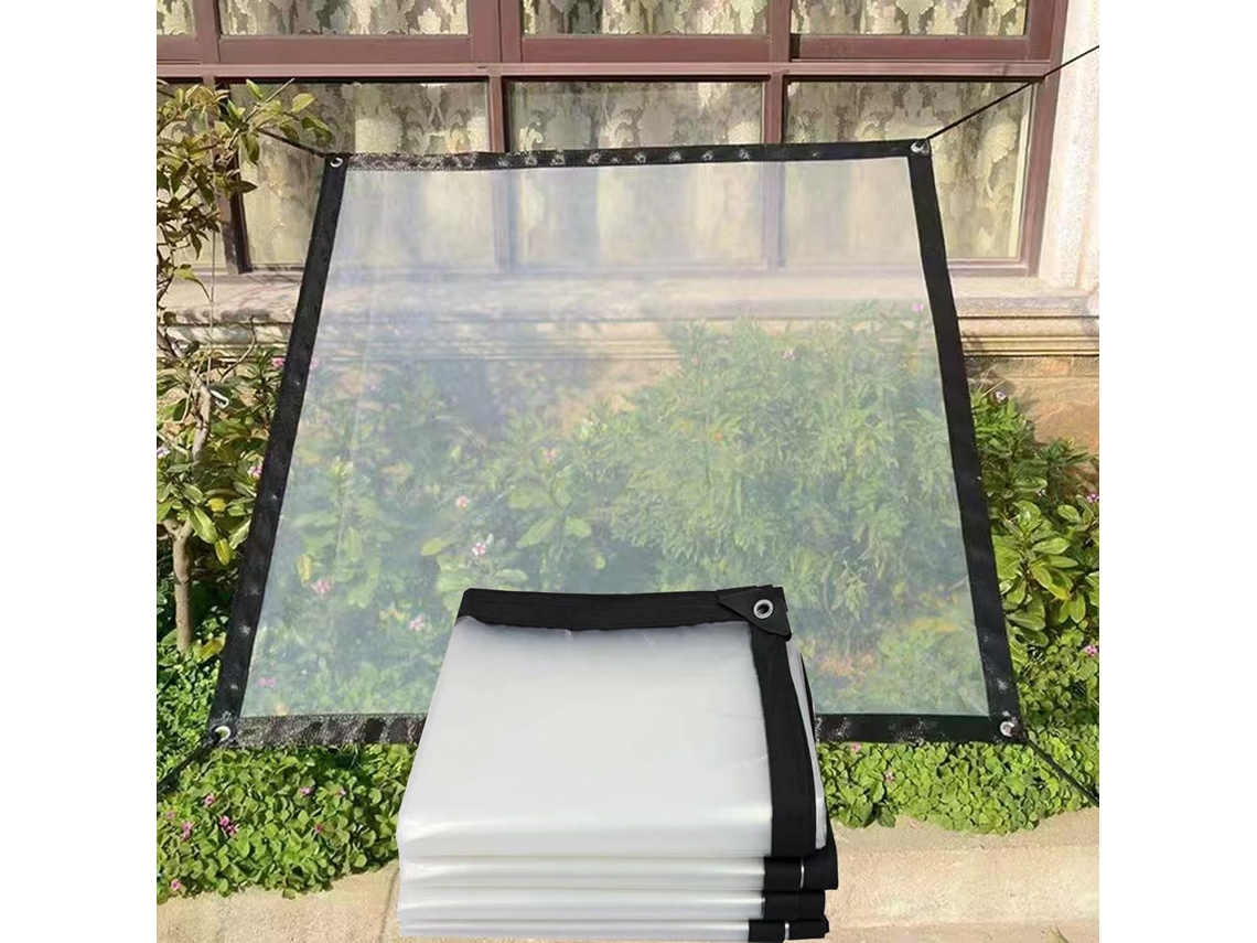 Transparent Waterproof Fabric With Cable Rings, Thickened Tear Resistant Pvc Vinyl Waterproof Fabric, Suitable For