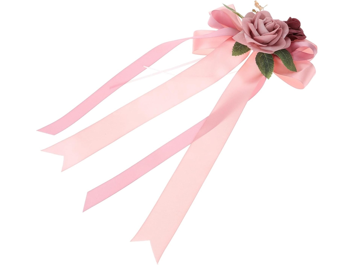 Decoração floral retrô para carro de casamento e ornamento elegante e durável em plástico.