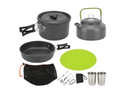 Kit de Cozinha de Camping Portátil Preto