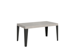 Mesa Extensível 160/264x90 Cm Flame Cashmere Pés Antracite Itamoby