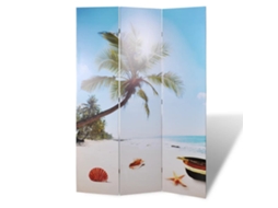Vidaxl Biombo Dobrável Com Estampa De Praia 120x170 Cm