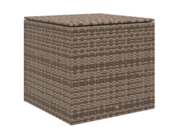 Caixa de arrumação para exterior ZENCORE SERVICES em rattan sintético, 75x75x70 cm