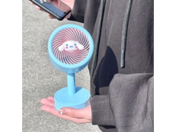 Laxiscreed: Pequeno Ventilador De Mesa Usb Recarregável Com 3 Configurações De Velocidade E Visual Bonito