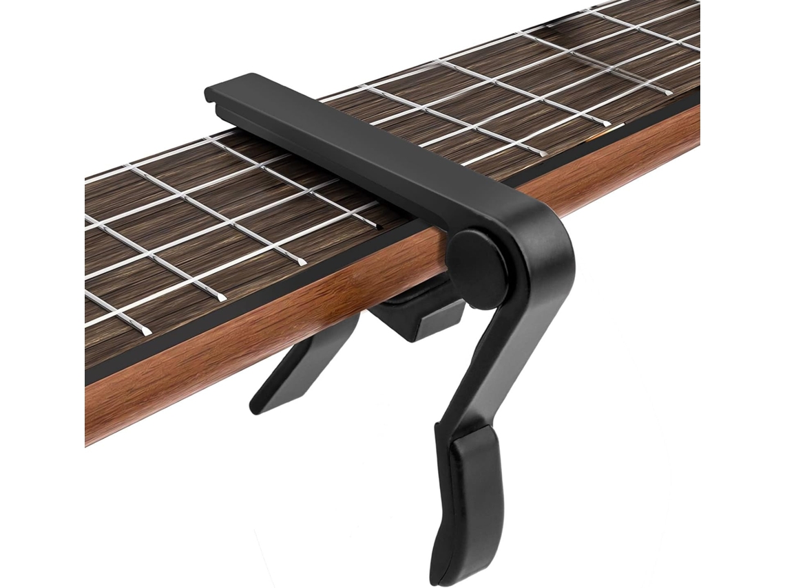 Capotraste para violão, guitarra, violão clássico, folk, bandolim, banjo e ukulele (pacote com 2) | Slowmoose Black