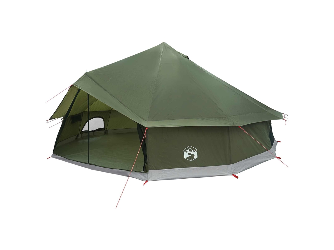 Vidaxl Barraca Tipi Verde-azeitona 600 X 600 X 350 Cm Poliéster E Aço