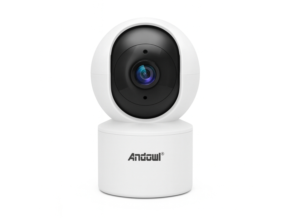 Câmara De Segurança Wi Fi, Visão Noturna, Áudio Bidirecional E Deteção De Movimento Andowl Q Sx061 Branco