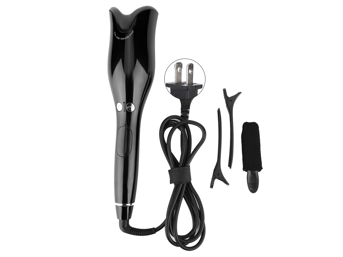 2026 rodillo de Pelo Automático Antiquemaduras Con Pantalla Lcd para Peinados, Herramienta de Estilo de Pelo Negro