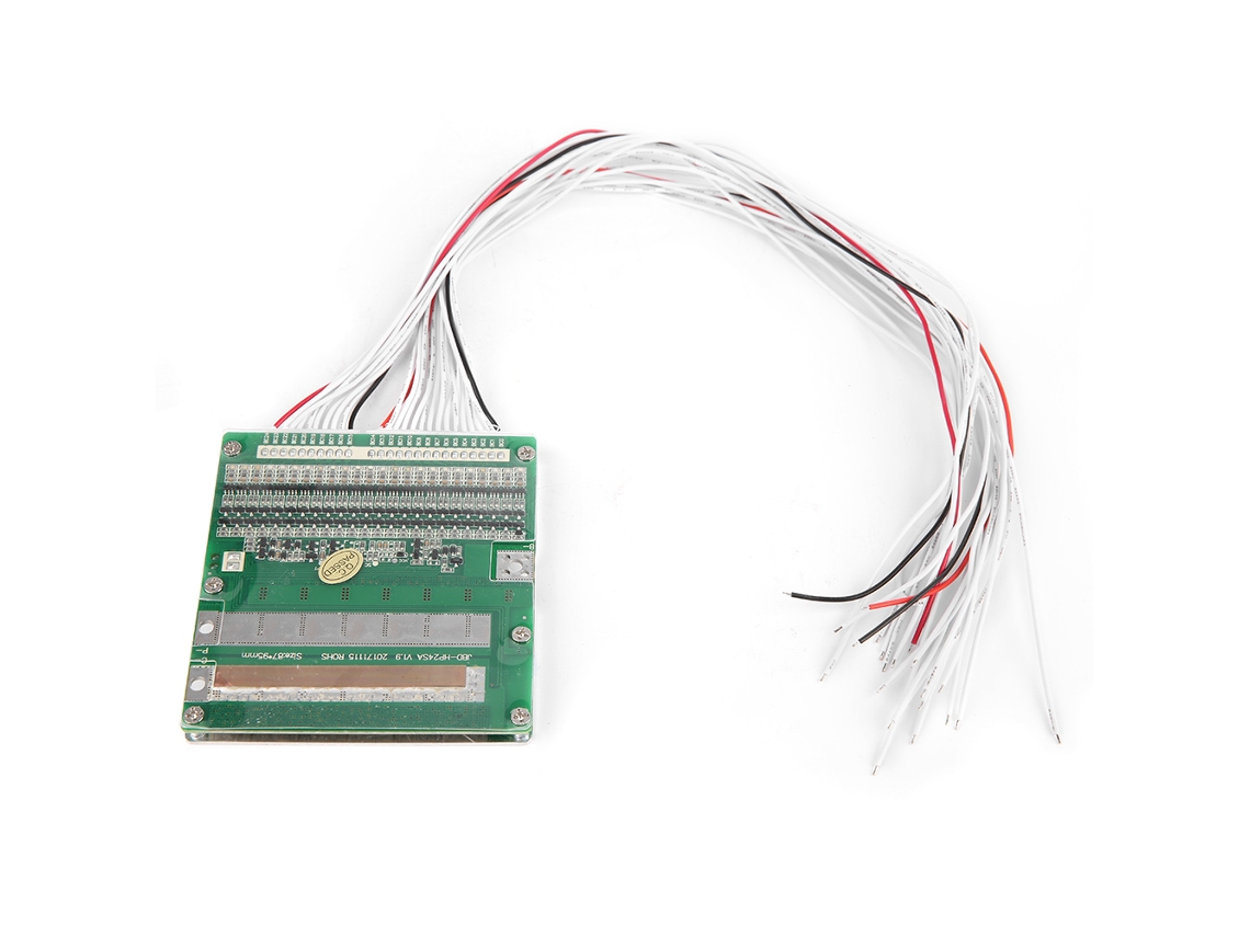 Placa De Proteção De Bateria De Lítio 24s 3.7v 40a Com Porta Única E Luz De Equilíbrio Bms Pcb