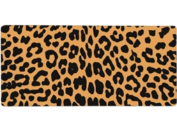 Mousepad para Computador de Grande Formato com Estampa Leopardo e Base Borracha Antiderrapante, 40 X 90 Cm