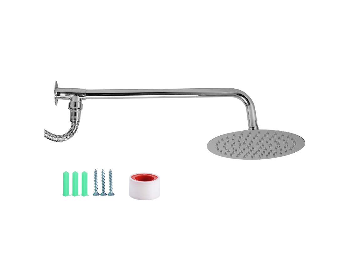 Cabecote De Chuveiro 8 Polegadas Aço Inox G1/2