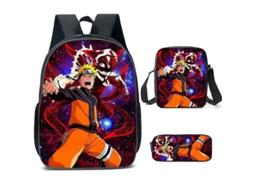 Conjunto Escolar 3 Peças, Estampa De Desenho Animado Com Mochila, Estojo E Bolsa De Ombro