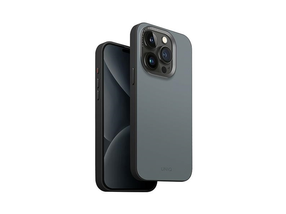 Capa Uniq Lyden Ds Para Iphone 15 Pro 6.1 Com Carregamento Magclick Lavada Azul-preto