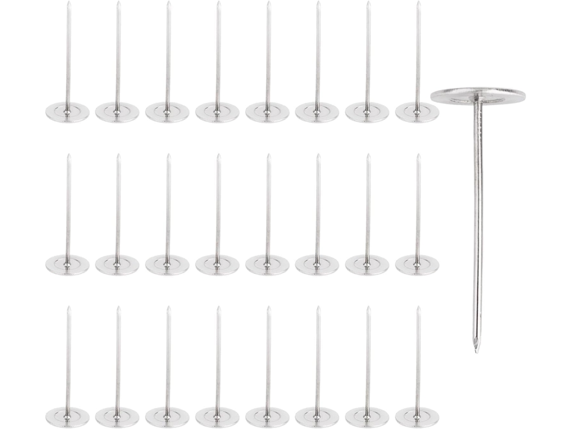 25 Pinheiros Longos, 19x50mm, Pregos de Cabeça Chata Grandes para Fogão, para Decoração Profissional