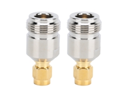 Kit de 2 adaptadores N fêmea para SMA macho, ouro, portátil CHABERLU